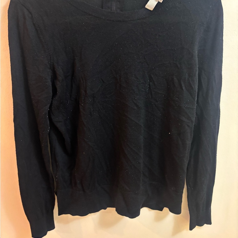 LOFT Black Crew Neck Sweater